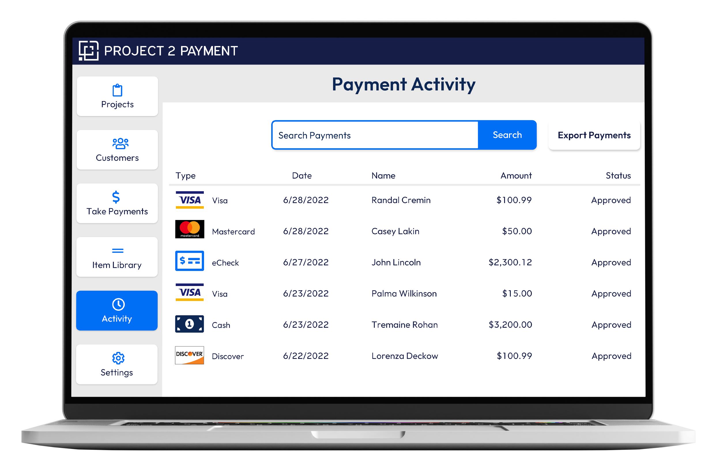 Project 2 Payment Payment Activity View ready for Export