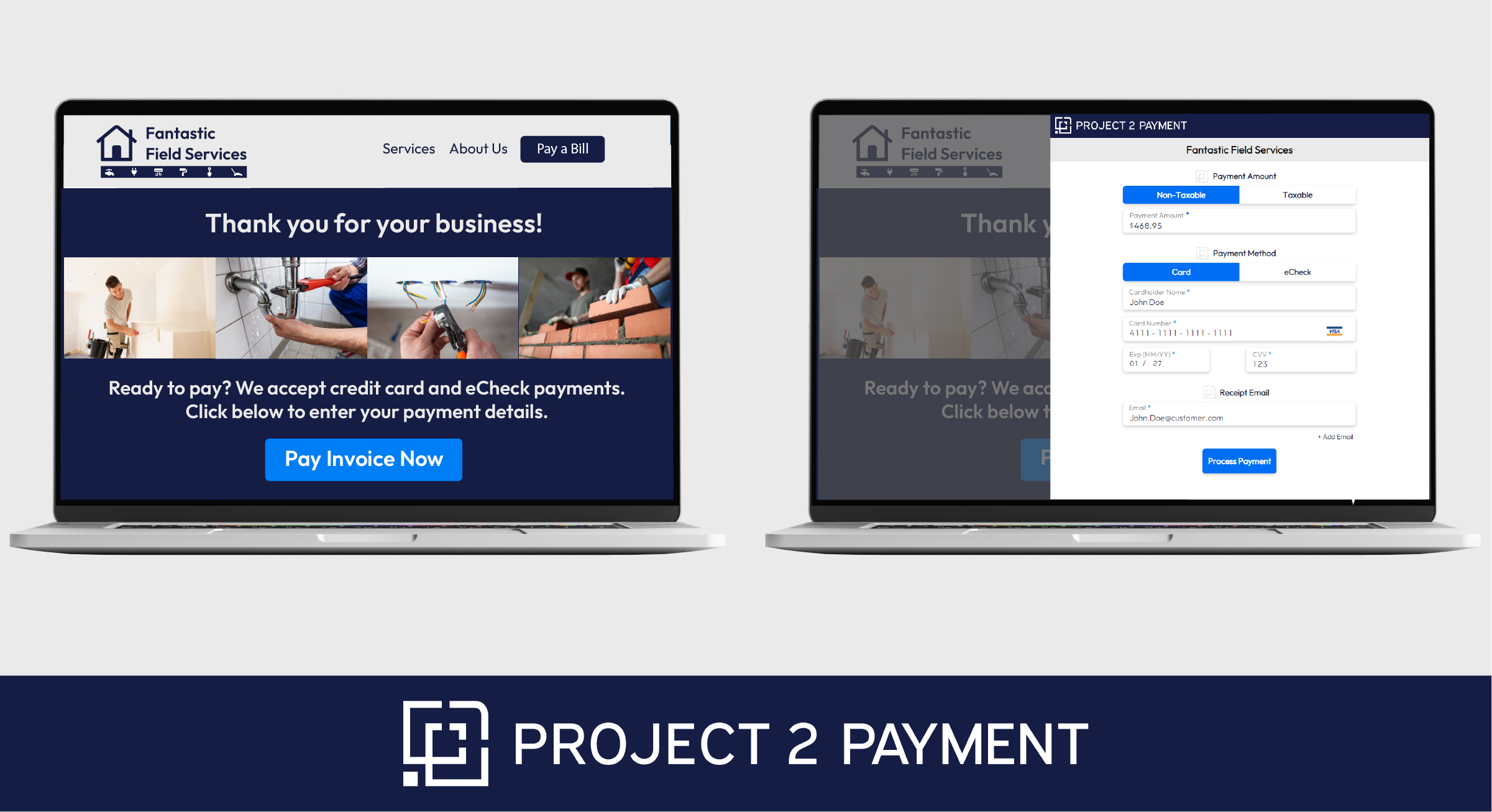 Payment Page - Pay Contractors Online